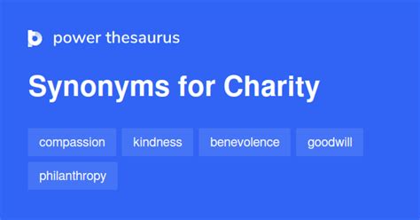 charity thesaurus
